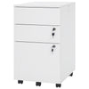 3 Drawer Filing Cabinet Locking Pedestal Desk -White - Gallery View 1 of 1