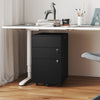 3 Drawer Filing Cabinet Locking Pedestal Desk -Black - Gallery View 1 of 10