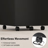 Close-up of the 3 Drawer Filing Cabinet's lockable casters, featuring durable steel construction for easy mobility.