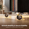 Mobile lateral file cabinet with 360° swivel casters and brakes, ideal for office and home organization.