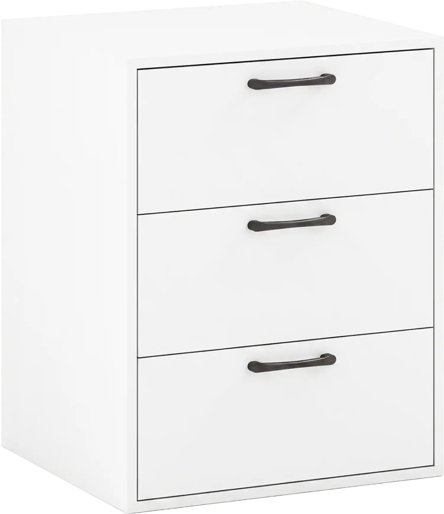 Costway 3 Drawer Wood Grain Nightstand Storage Bedroom Living Room Study 75572756 New