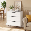 3-Drawer Rustic Farmhouse Wooden Storage Dresser-White - Gallery View 1 of 10