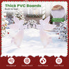Set of 2 outdoor Christmas angel yard decorations made from thick PVC boards, featuring bells and robust metal stakes.
