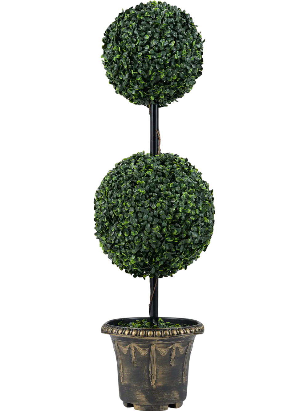 3 FT Artificial Boxwood Topiary Tree Double Ball Shrubs