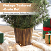 3 FT artificial Christmas tree in a vintage textured flowerpot enhances cozy seasonal display vibes for small spaces.