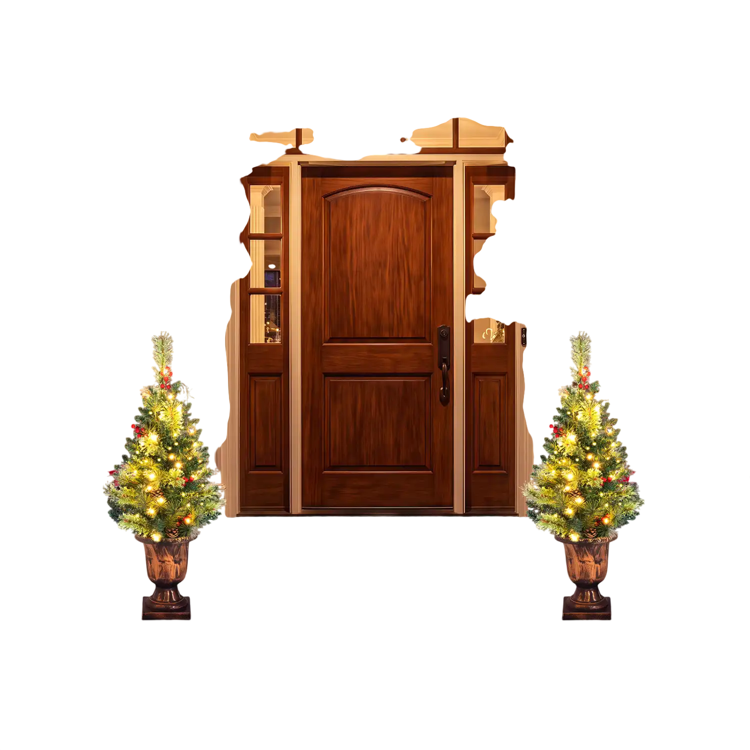 Costway 3' Pre-Lit Tabletop Artificial Christmas Tree Set of 2 23013441 New