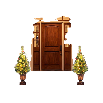 Costway 3' Pre-Lit Tabletop Artificial Christmas Tree Set of 2 23013441 New