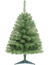 3 FT Mini Tabletop Christmas Tree with 113 Green PVC Branch Tips, full front view for festive small spaces.
