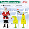 Pre-lit 3 FT Christmas tree in neon chartreuse with 4 lighted gift boxes, perfect for festive holiday decorations.