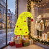 Bright neon chartreuse 3 FT pre-lit Christmas tree with 4 lighted gift boxes creates a festive ambiance for holiday decor.