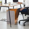 3-Fold under desk space heater in beige with adjustable heat levels, providing even warmth for legs and ankles.