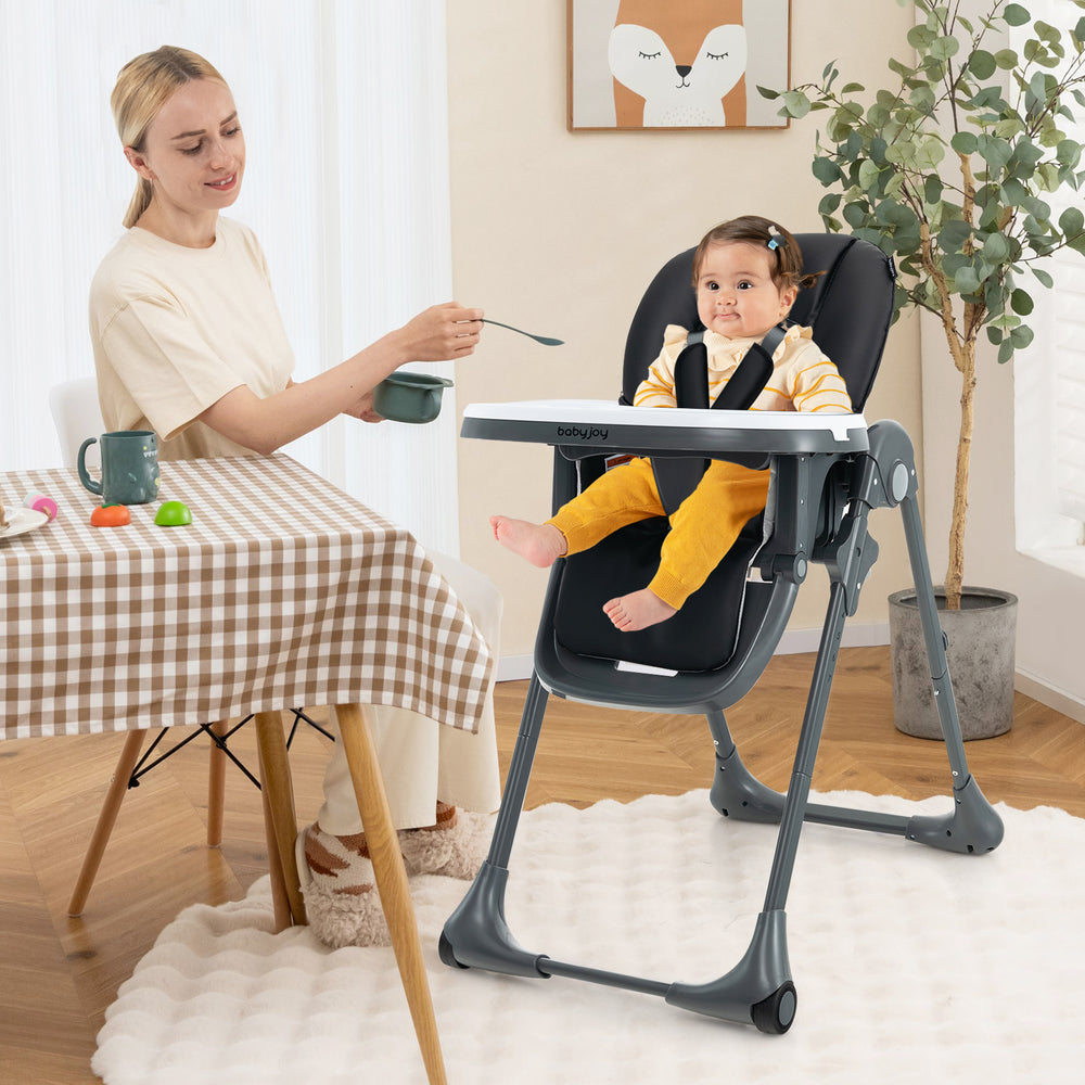 3-In-1 Convertible Baby High Chair for Toddlers-Black - Gallery View 1 of 8