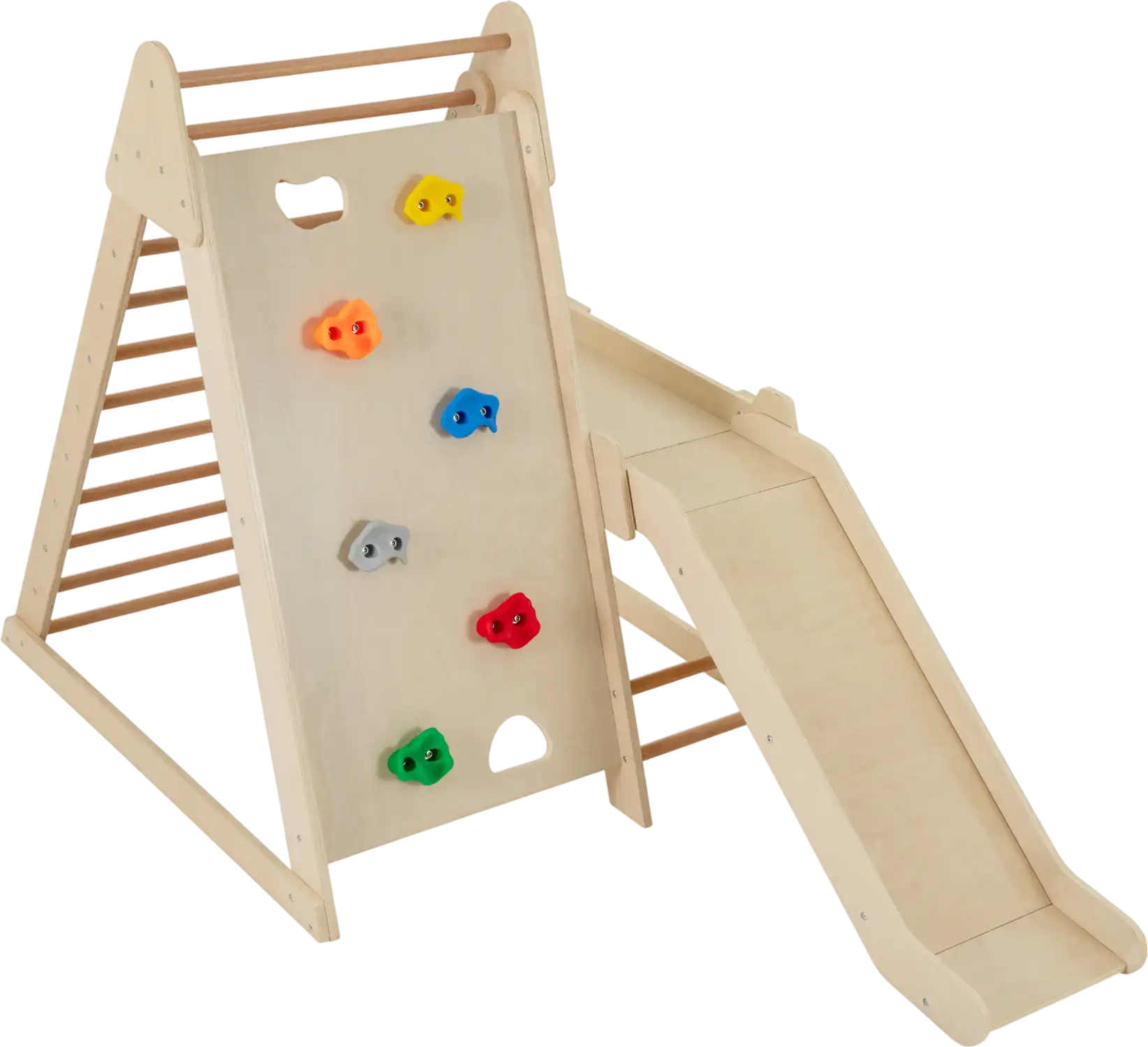 Costway 3-in-1 Indoor Jungle Gym Playground Extended Slide for Toddlers 36746207 New