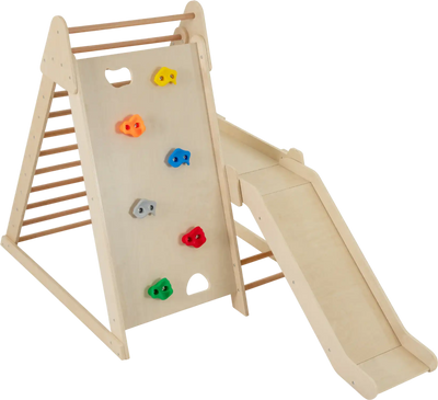 Costway 3-in-1 Indoor Jungle Gym Playground Extended Slide for Toddlers 36746207 New