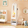 3 In 1 Kids Jewelry Cabinet with 3-Color Lighted Full Length Mirror-White - Gallery View 1 of 13