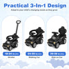 Costzon 3-in-1 licensed Ford push car for toddlers, convertible from stroller to walking car, with LED headlights and.