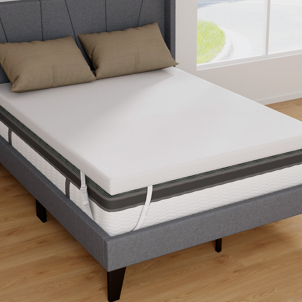 3 Inch Gel-Infused Memory Foam Mattress Topper with Removable Cover-Full Size - Gallery View 1 of 9