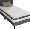 Twin size 3-inch gel-infused memory foam mattress topper with removable cover, ideal for pressure relief and comfort.