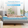 Gel-infused memory foam mattress topper in twin size, providing ergonomic support and pressure relief for restful sleep.