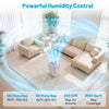 3 modes dehumidifier in white with LED display, designed for 6500 sq. ft. homes, ensuring powerful humidity control.