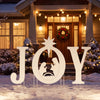 3 PCS JOY Nativity Christmas Yard Sign Set with Angels for Garden-White - Gallery View 1 of 11