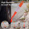 Traffic delineator post with fillable base, featuring a reflective collar for visibility, ideal for construction and.