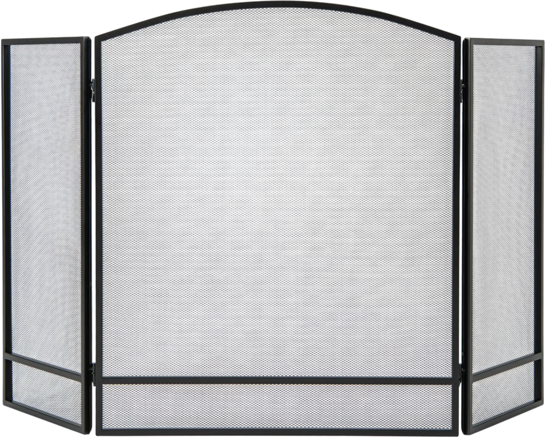 Costway 3-Panel Foldable Fireplace Screen Wrought Metal Mesh 48259617 New