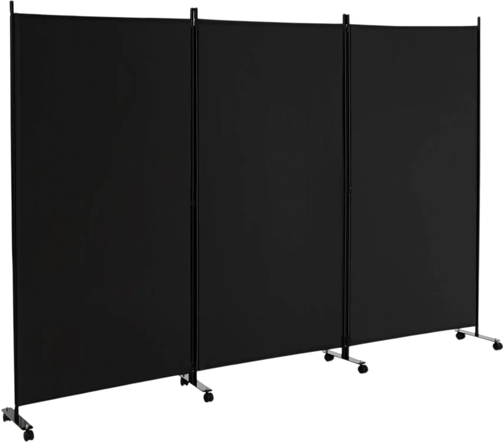 Costway 3 Panel Folding Room Divider with Lockable Wheels 96238751 New