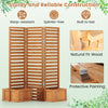 Freestanding 3-panel garden fence with self-draining planter boxes, made of durable fir wood for outdoor privacy and.