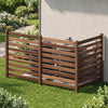 3-Panel Wooden Outdoor Privacy Fence with Ground Stakes-Brown - Gallery View 1 of 10