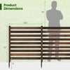 3-panel wooden outdoor privacy fence in brown, measuring 38.5" x 42", with ground stakes for secure installation.