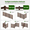 3-panel brown wooden outdoor privacy fence with flexible installation methods for versatile coverage and decoration.