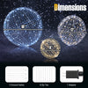 Large lighted Christmas balls in three sizes, featuring 435 LEDs for versatile outdoor holiday decor.