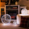 Lighted Christmas balls in three sizes with 435 LEDs, perfect for festive indoor or outdoor holiday decorating.