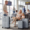 3-Piece 20/24/28 Inch Lightweight Hardside Luggage Set with 8-Spinner Wheels-Gray - Gallery View 1 of 10