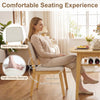 Upholstered chair from the 3-piece dining set, featuring a wide seat and inclined backrest for comfort and support.