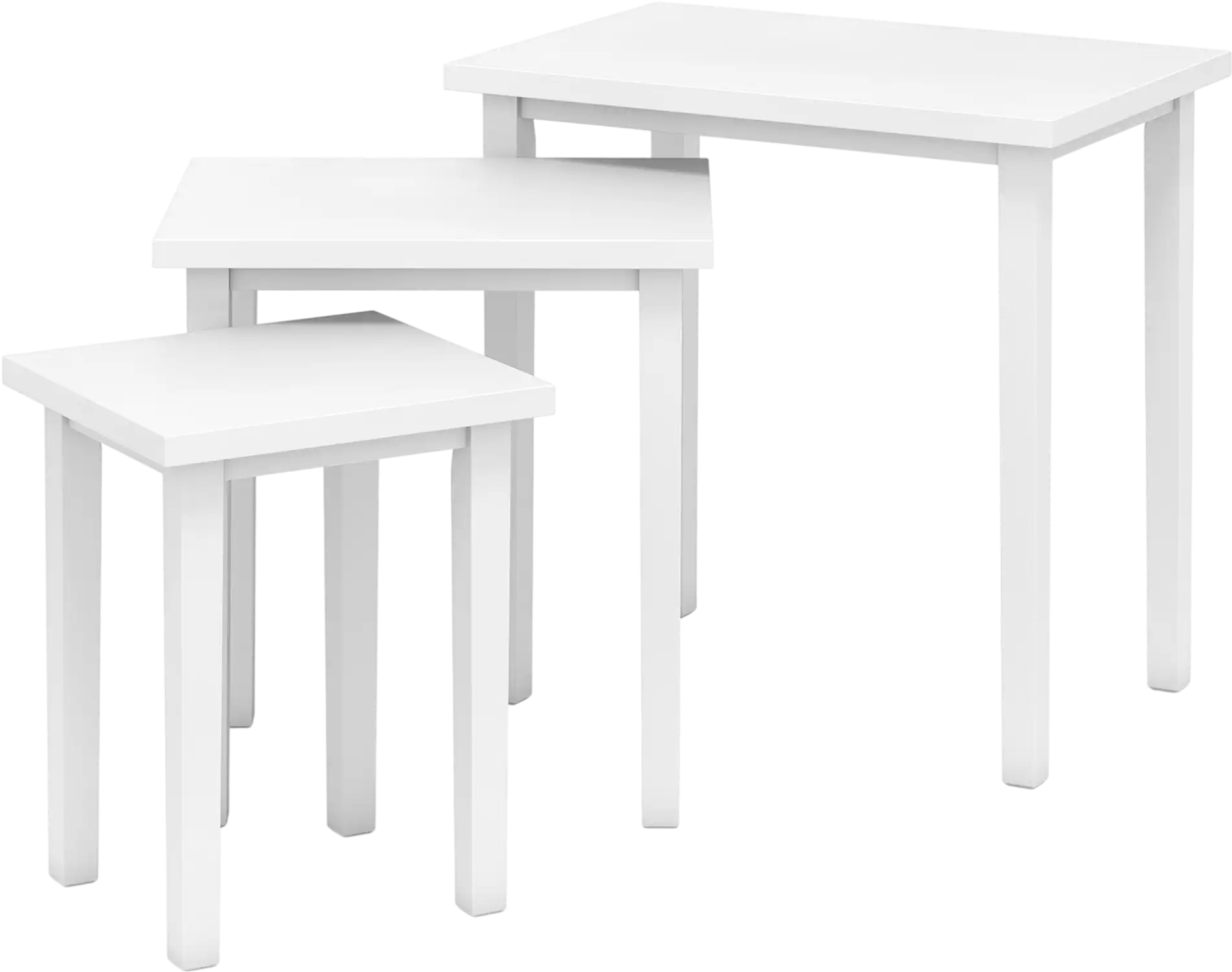 Costway 3-Piece Farmhouse Rectangle Nesting Side Table Set 36781245 New