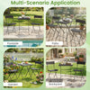 3-piece folding bistro set featuring black PE wicker and an X-shaped metal frame, perfect for patio or garden use.