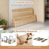 3-piece folding picnic table set in natural fir wood, portable design for outdoor gatherings, no assembly required.