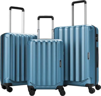 Costway 3-Piece Hardside Luggage Set 20/24/28