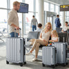 3-Piece Hardside Luggage Set (20/24/28 Inch) Lightweight with 3-Digital Lock-Gray - Gallery View 1 of 11