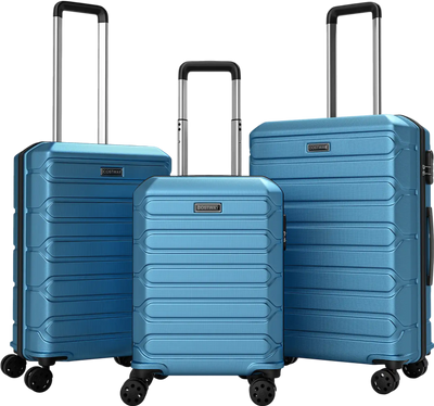 Costway 3-Piece Lightweight Hardside Luggage Set Spinner Suitcases 39814341 New