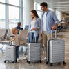 3-Piece Hardside Luggage Set Lightweight Hardside Suitcases with 8-Spinner Wheels-Grey - Gallery View 1 of 11