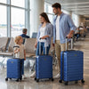 3-Piece Hardside Luggage Set Lightweight Hardside Suitcases with 8-Spinner Wheels-Navy - Gallery View 1 of 11