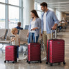 3-Piece Hardside Luggage Set Lightweight Hardside Suitcases with 8-Spinner Wheels-Red - Gallery View 1 of 11