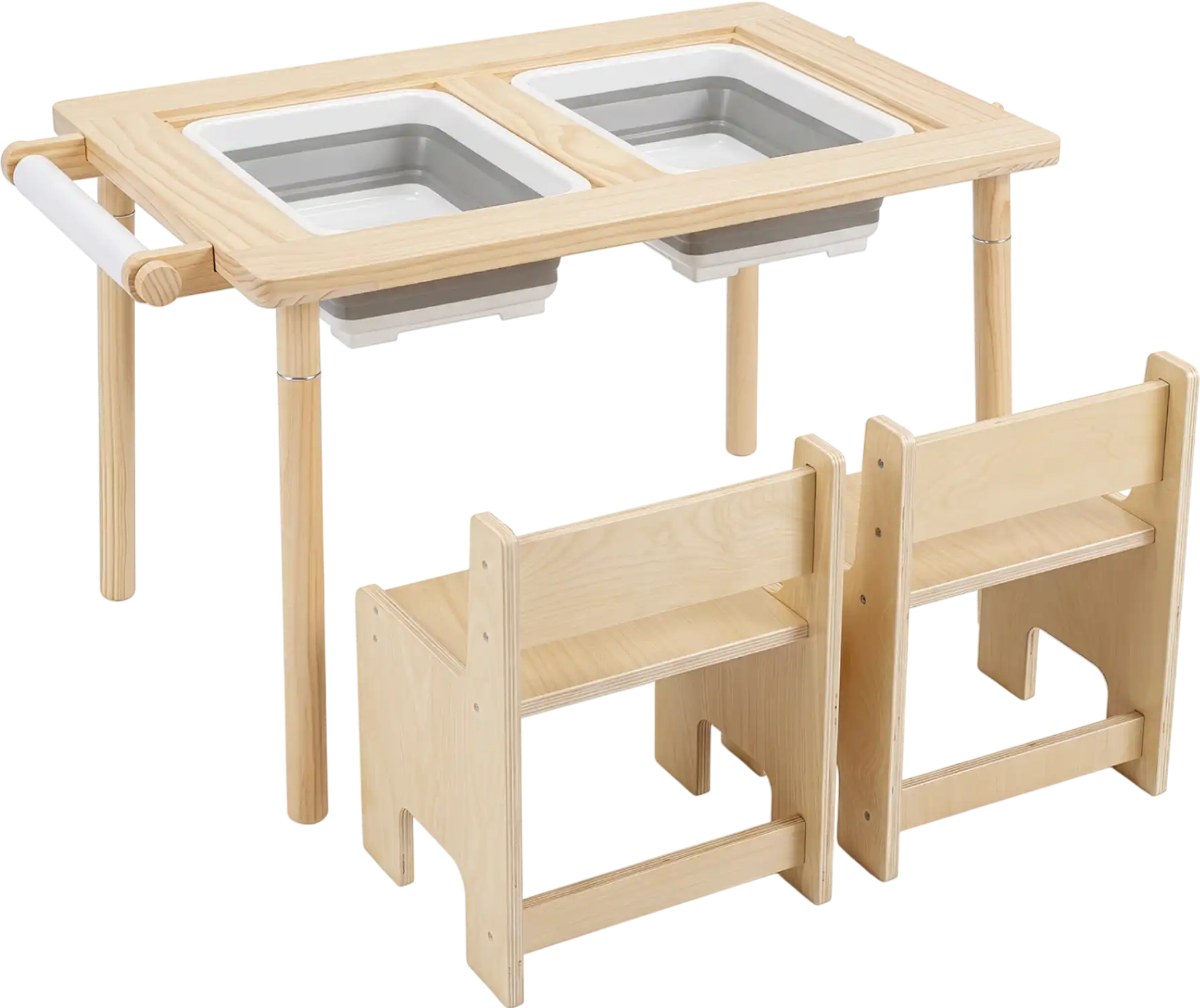 Costway 3-Piece Kids Activity Table and Chair Set Adjustable Height 39160872 New