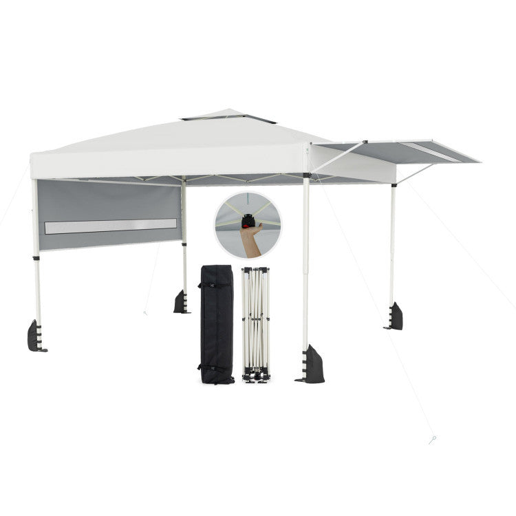 10'x17' pop up canopy tent with adjustable awnings and UPF50+ sun protection, perfect for outdoor adventures.