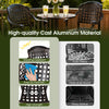 3-piece patio bar set featuring a round high top table and 2 counter height bar stools in durable cast aluminum for.