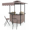 Single folding bar stool with ergonomic design and relaxed footrest, perfect for compact outdoor storage and comfort.