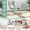 3-piece patio chair set in green with PP seats and tabletop, perfect for backyard, poolside, or balcony use.